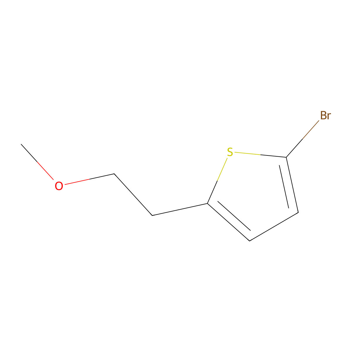 2-Bromo-5-(2-methoxyethyl)thiophene molecular structure, CAS 100650-82-6