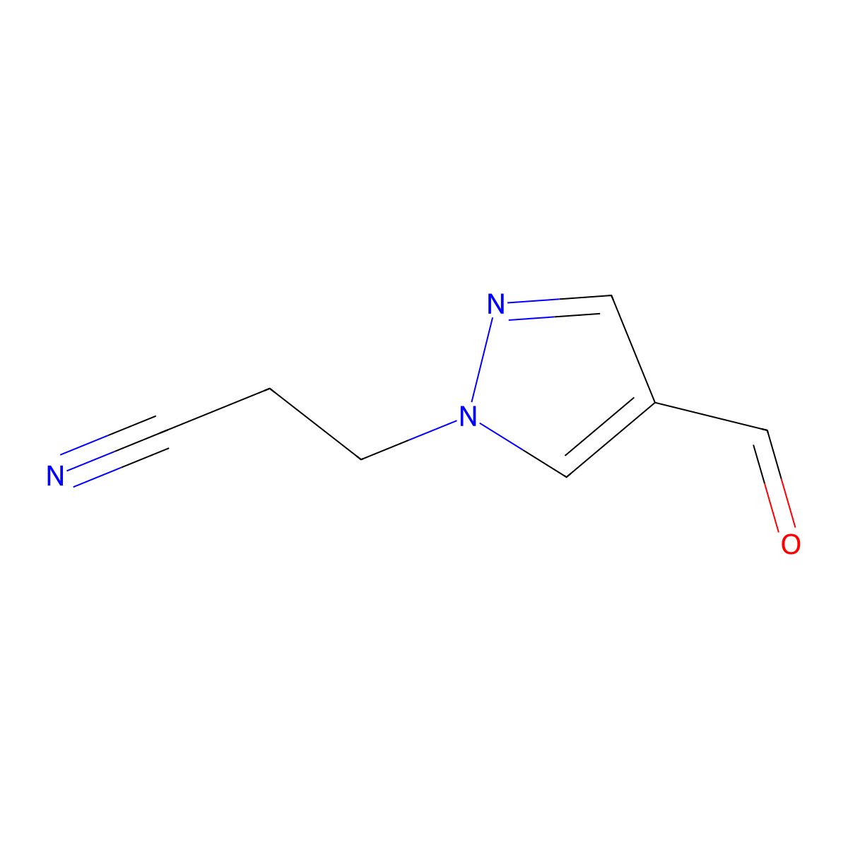 3-(4-Formyl-1H-pyrazol-1-yl)propanenitrile molecular structure, CAS 1006518-87-1