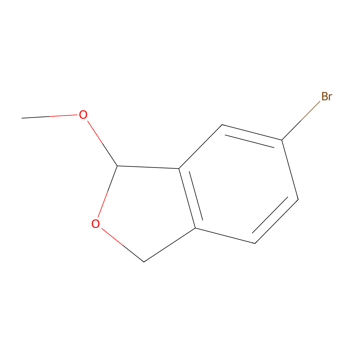 6-Bromo-1-methoxy-1,3-dihydroisobenzofuran molecular structure, CAS 100656-03-9
