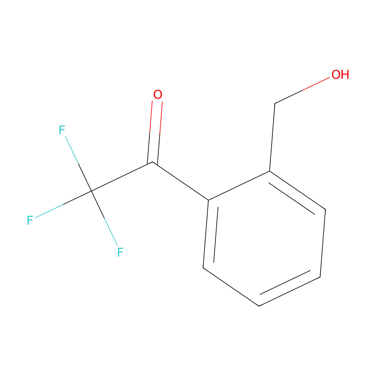 2,2,2-Trifluoro-1-(2-(hydroxymethyl)phenyl)ethanone molecular structure, CAS 100656-08-4