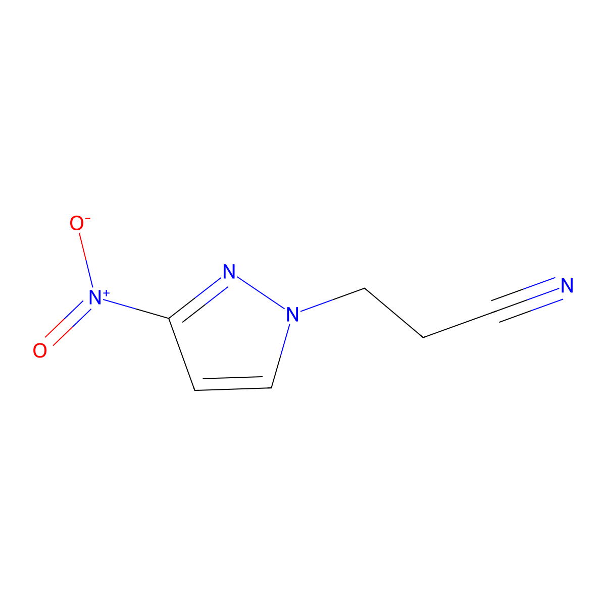 3-(3-nitro-1H-pyrazol-1-yl)propanenitrile molecular structure, CAS 1006568-14-4