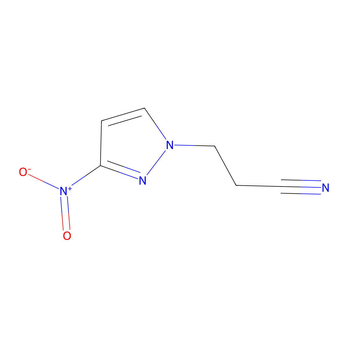 3-(3-nitro-1H-pyrazol-1-yl)propanenitrile molecular structure, CAS 1006568-14-4