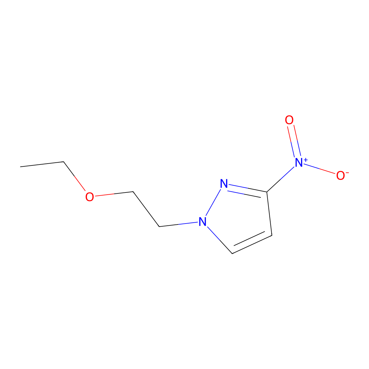 1-(2-Ethoxyethyl)-3-nitro-1H-pyrazole molecular structure, CAS 1006568-22-4