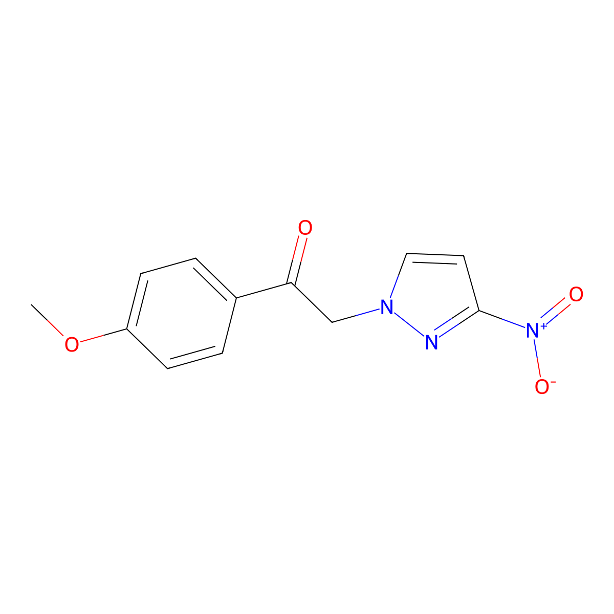 1-(4-Methoxyphenyl)-2-(3-nitro-1H-pyrazol-1-yl)ethan-1-one molecular structure, CAS 1006569-70-5