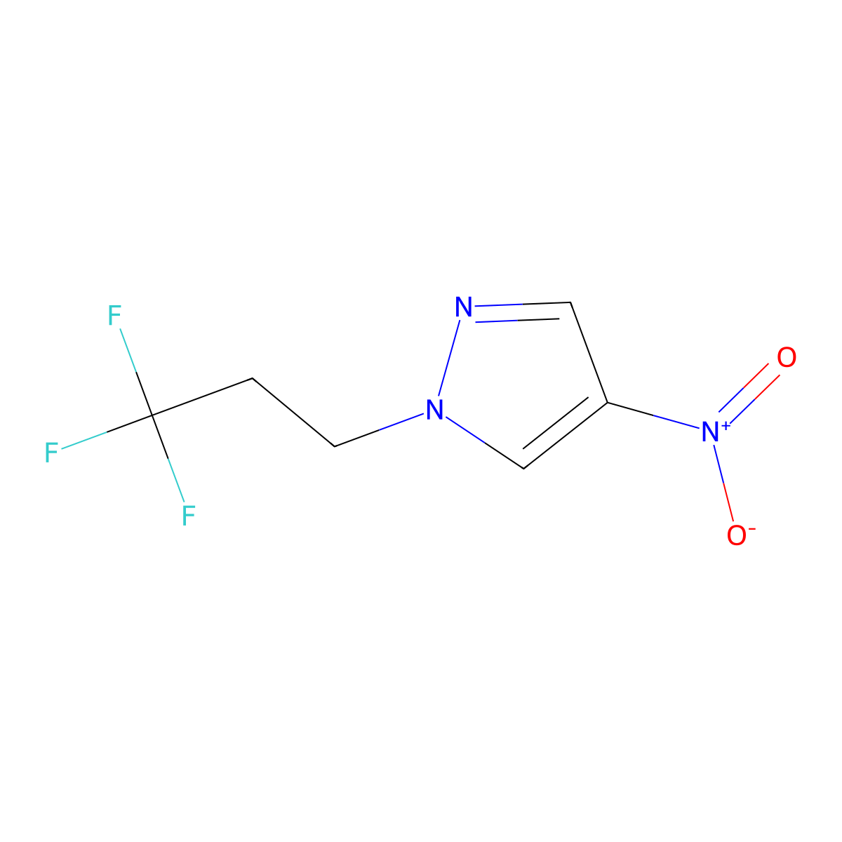 4-Nitro-1-(3,3,3-trifluoropropyl)-1H-pyrazole molecular structure, CAS 1006570-45-1