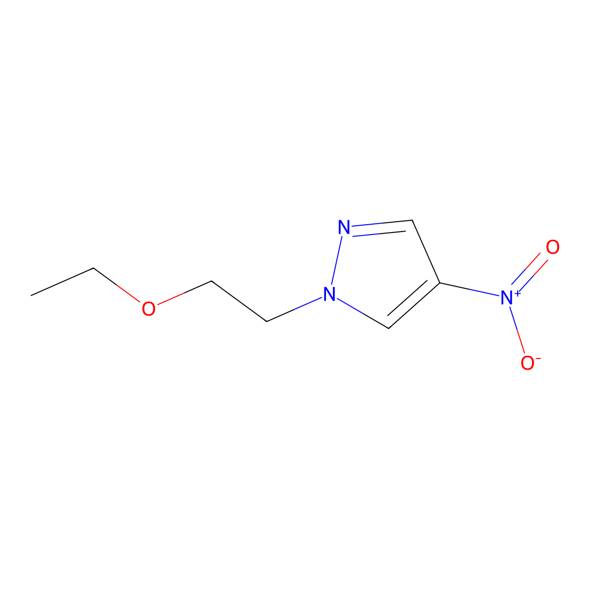 1-(2-Ethoxyethyl)-4-nitro-1H-pyrazole molecular structure, CAS 1006570-60-0