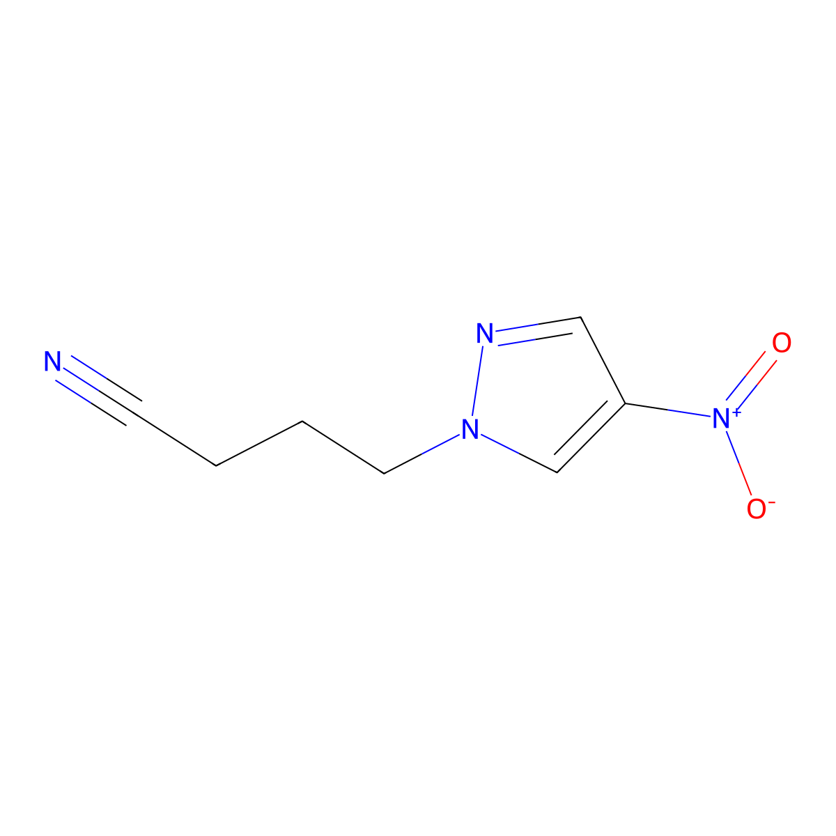4-(4-Nitro-1H-pyrazol-1-yl)butanenitrile molecular structure, CAS 1006572-00-4
