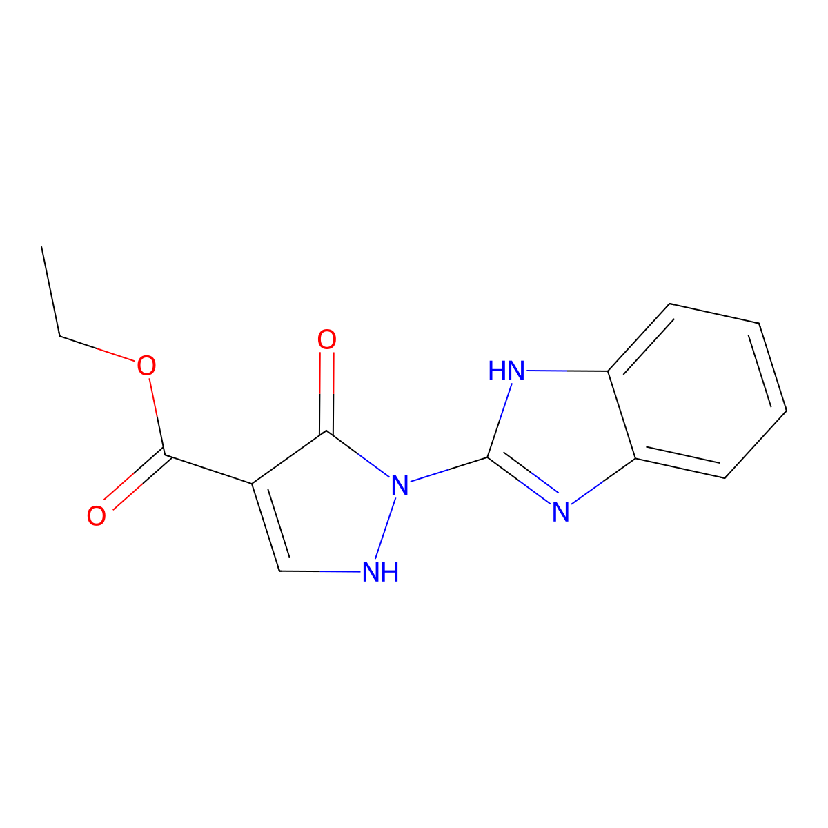 ethyl 1-(1H-benzimidazol-2-yl)-5-hydroxy-1H-pyrazole-4-carboxylate molecular structure, CAS 1006582-96-2