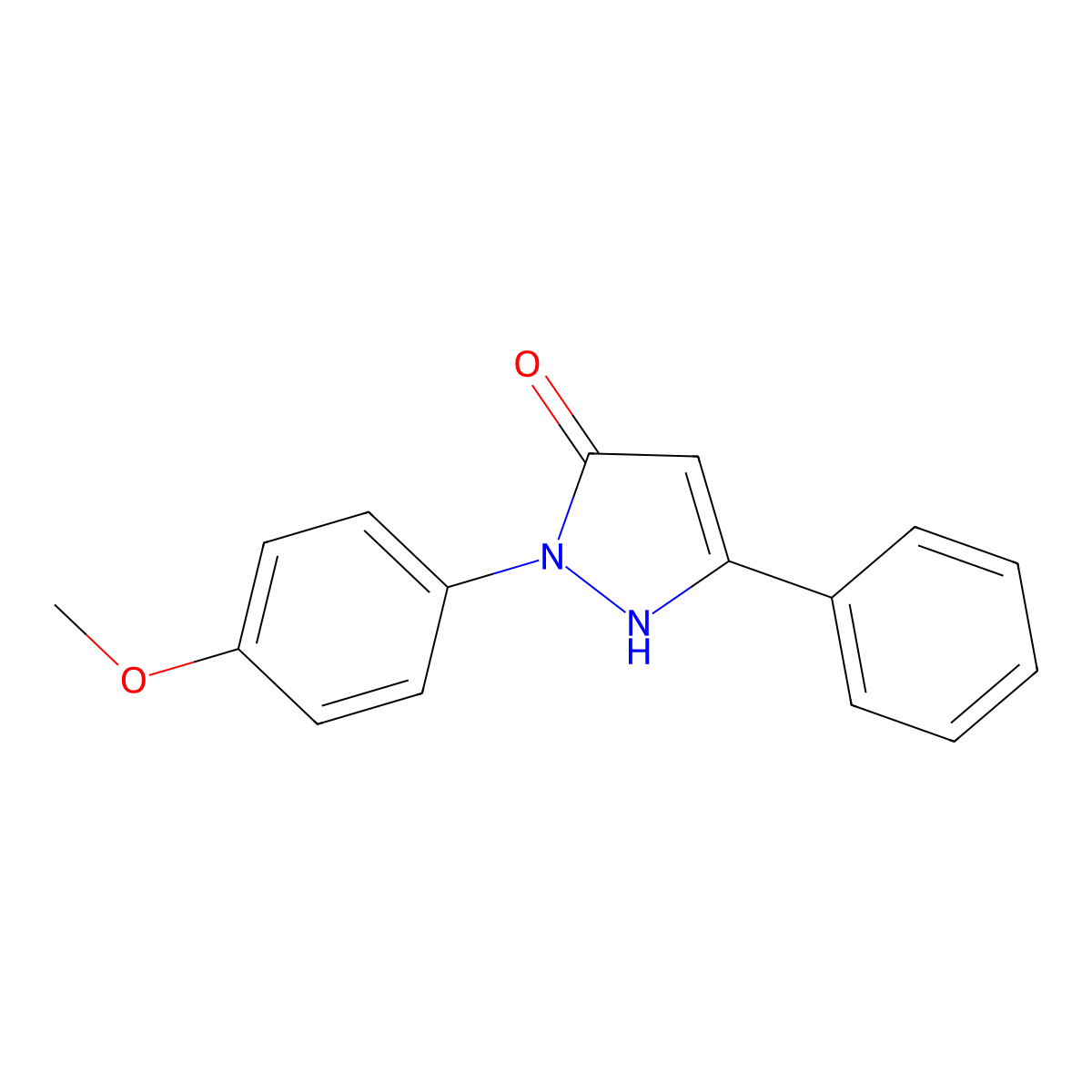 1-(4-methoxyphenyl)-3-phenyl-1H-pyrazol-5-ol molecular structure, CAS 1006583-01-2