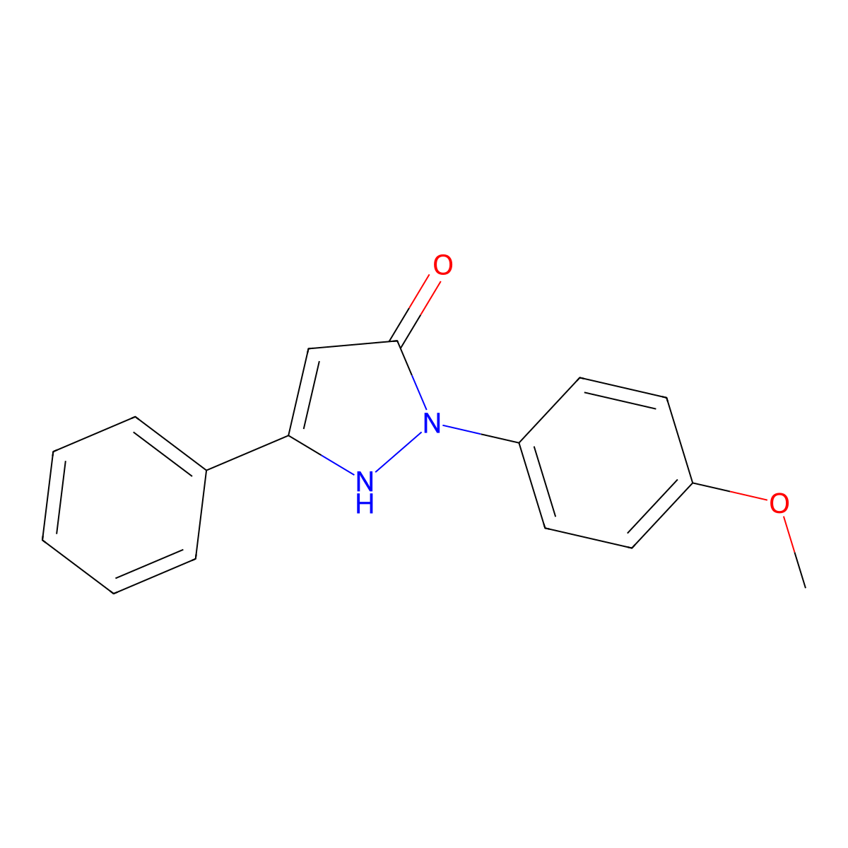 1-(4-methoxyphenyl)-3-phenyl-1H-pyrazol-5-ol molecular structure, CAS 1006583-01-2