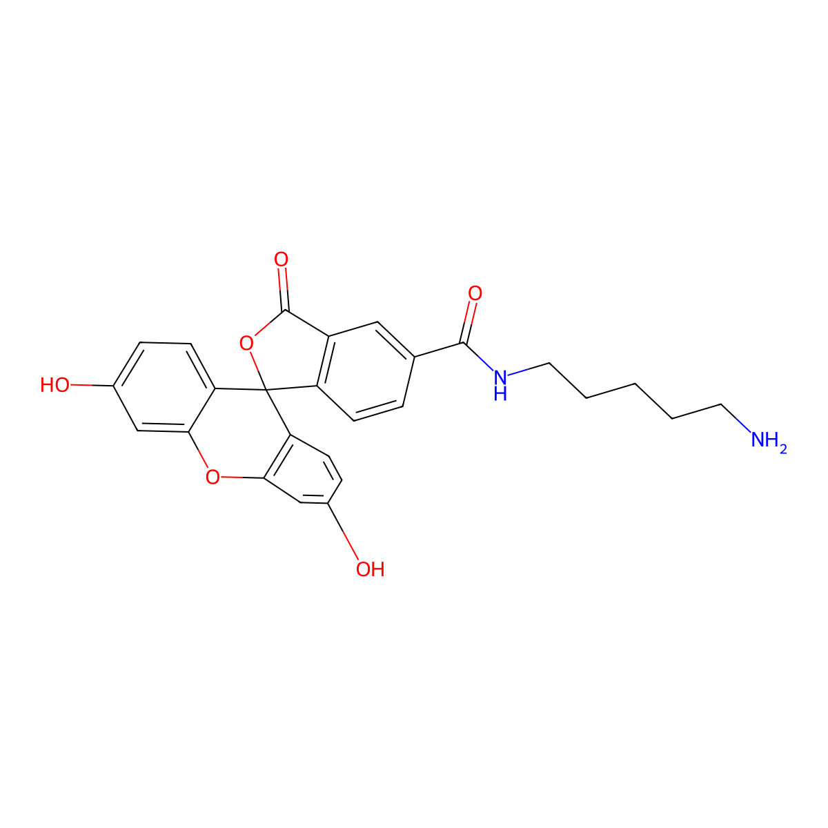 5-FAM cadaverine molecular structure, CAS 1006585-56-3