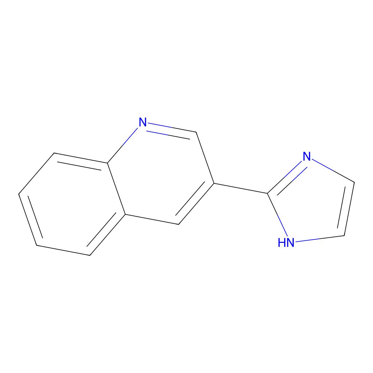 3-(1H-imidazol-2-yl)quinoline molecular structure, CAS 1006589-08-7