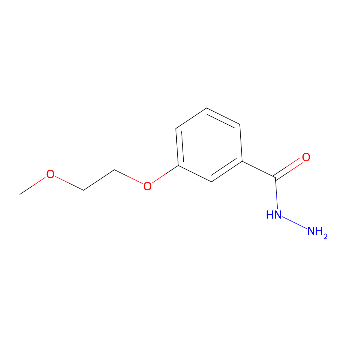 3-(2-Methoxyethoxy)benzohydrazide molecular structure, CAS 1006589-55-4