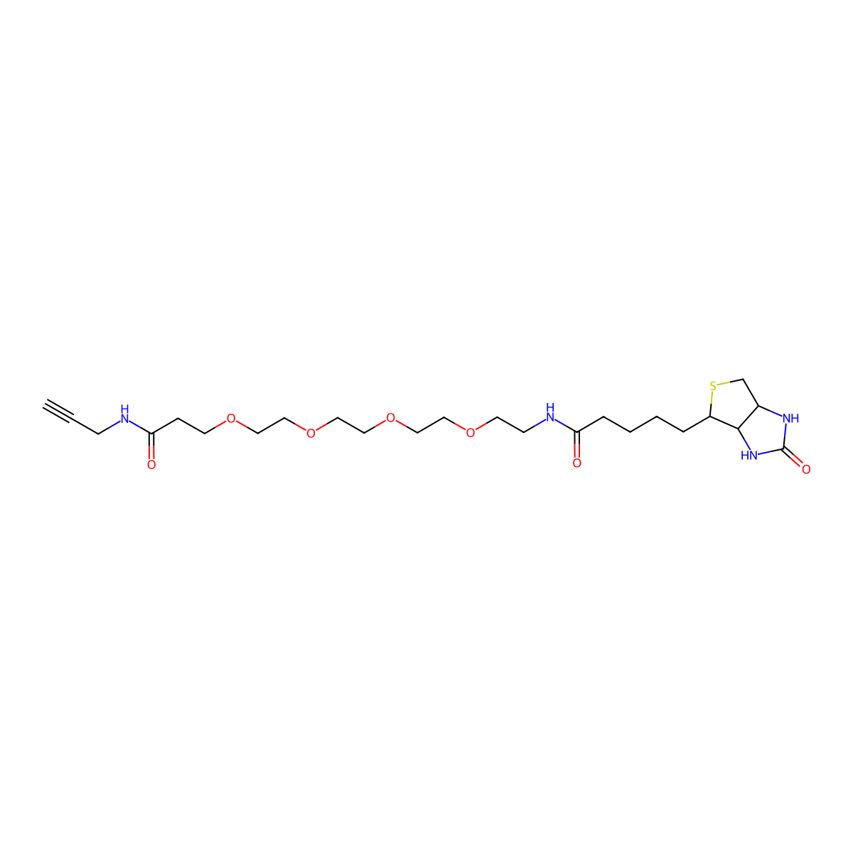 Biotin-PEG4-amide-Alkyne molecular structure, CAS 1006592-45-5