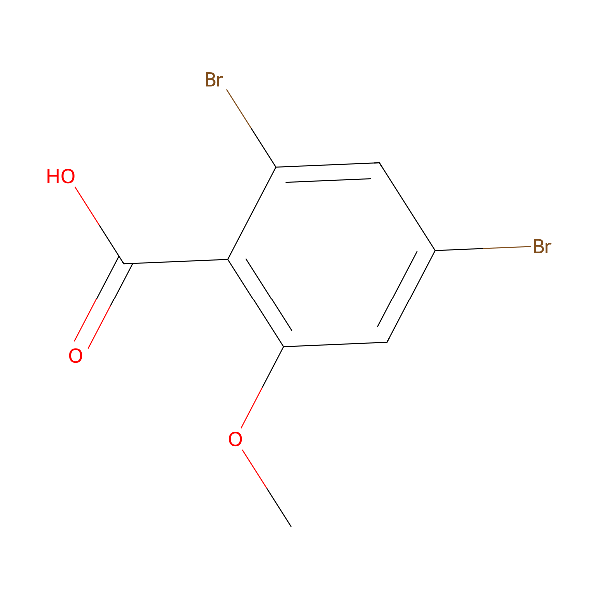 2,4-Dibromo-6-methoxybenzoic acid molecular structure, CAS 1006593-85-6