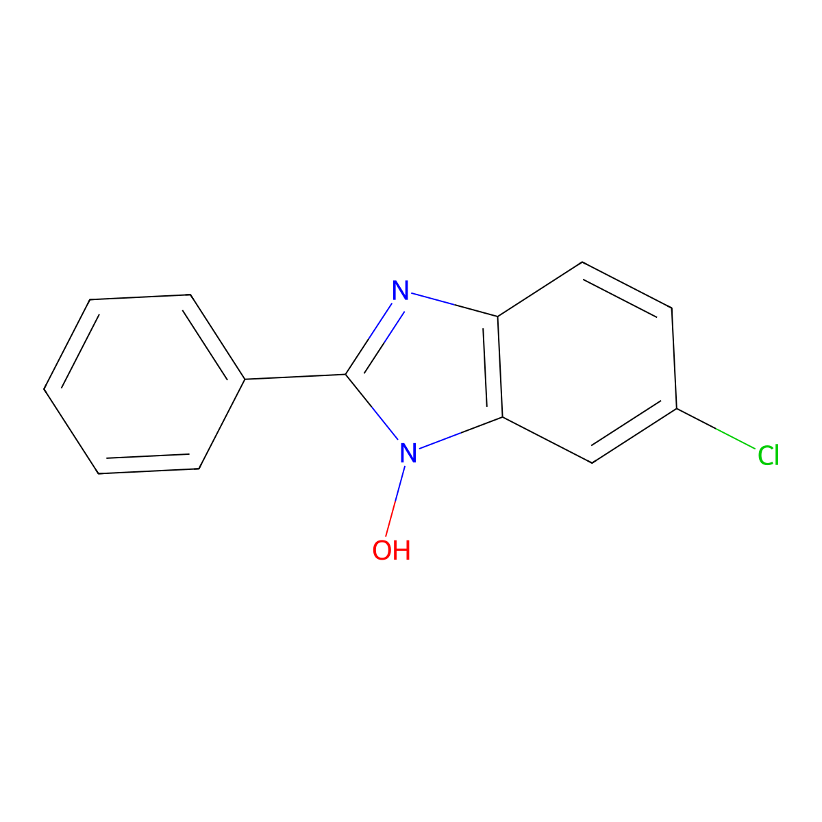 6-chloro-2-phenyl-1H-1,3-benzimidazol-1-ol molecular structure, CAS 10066-09-8