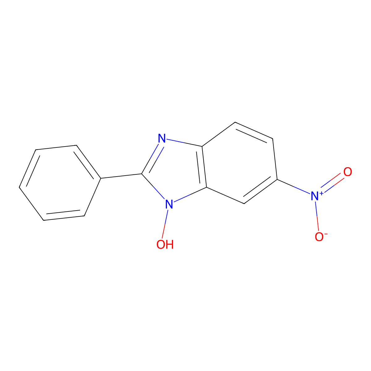 6-nitro-2-phenyl-1H-1,3-benzimidazol-1-ol molecular structure, CAS 10066-14-5