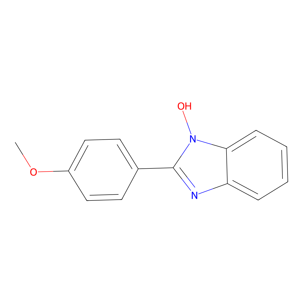 2-(4-methoxyphenyl)-1H-1,3-benzimidazol-1-ol molecular structure, CAS 10066-15-6