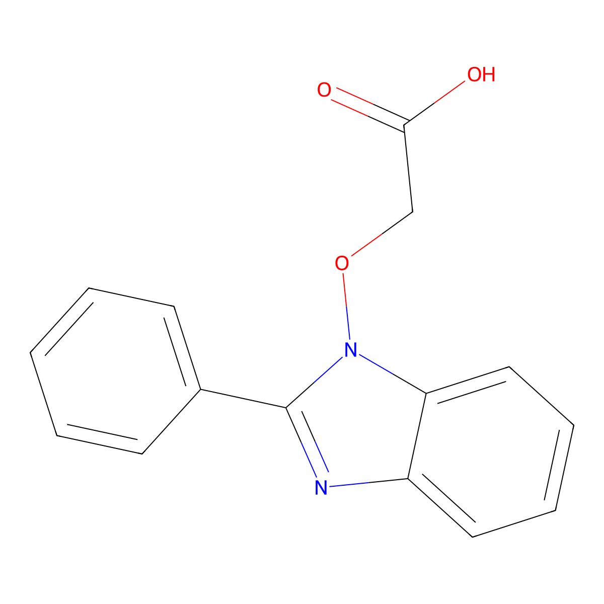 2-[(2-phenyl-1H-1,3-benzimidazol-1-yl)oxy]acetic acid molecular structure, CAS 10066-22-5