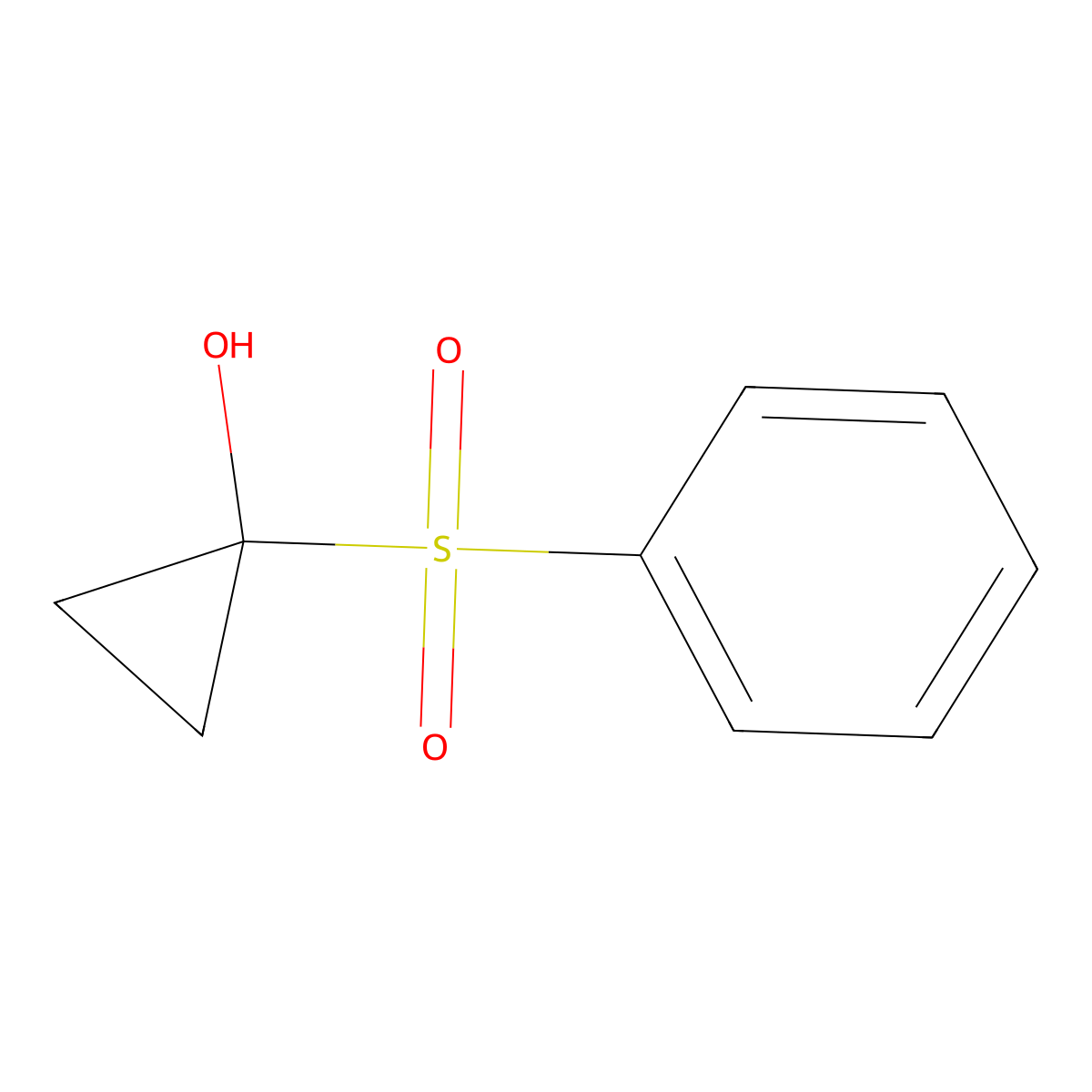 1-(Phenylsulfonyl)cyclopropan-1-ol molecular structure, CAS 1006613-82-6
