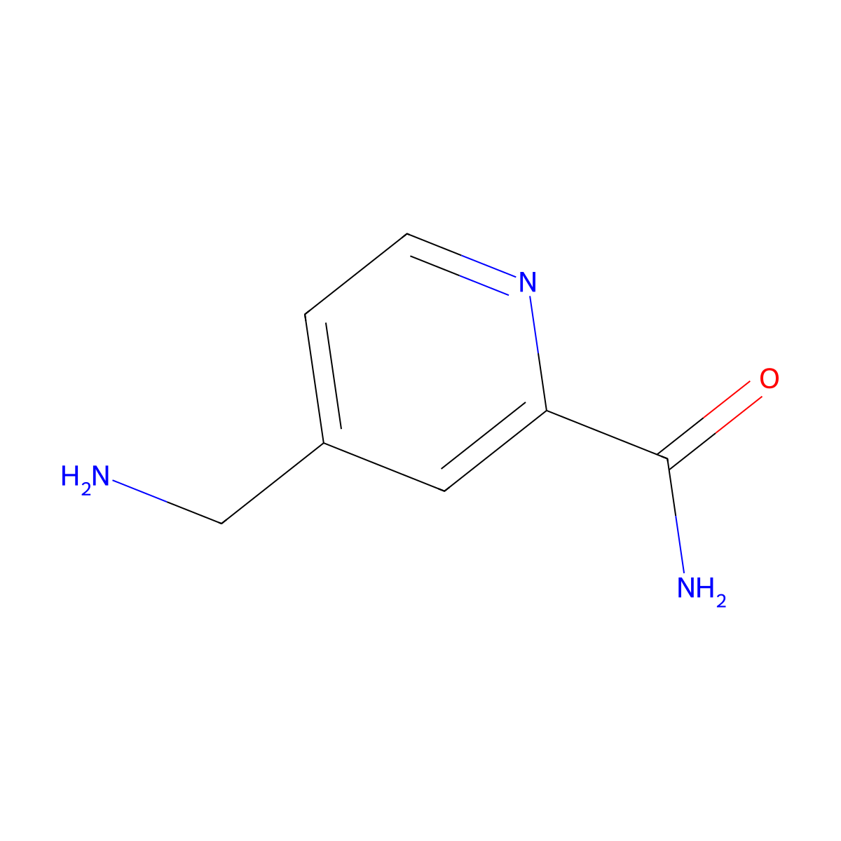 4-(Aminomethyl)pyridine-2-carboxamide molecular structure, CAS 1006618-86-5