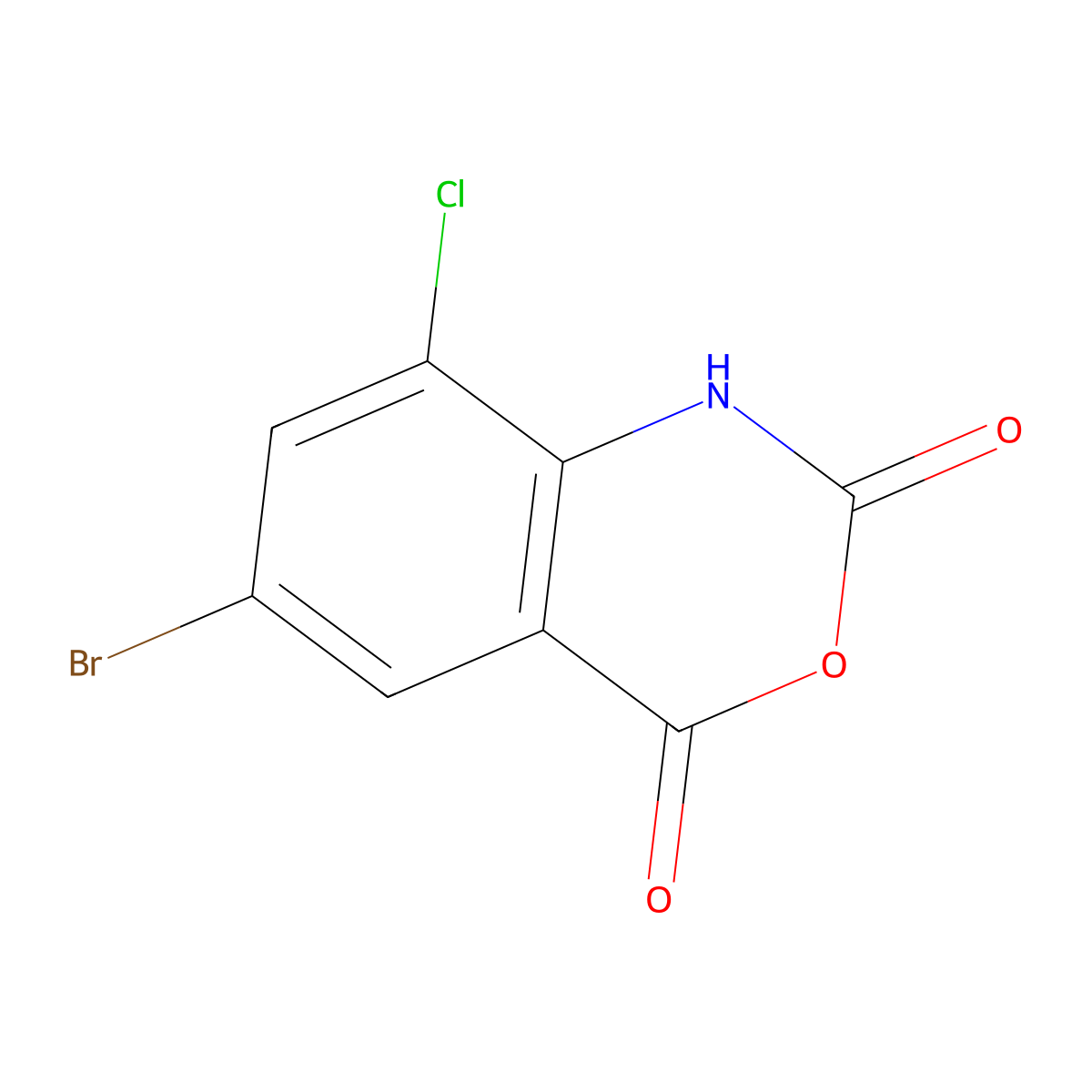 5-Bromo-3-chloroisatoic anhydride molecular structure, CAS 1006619-82-4