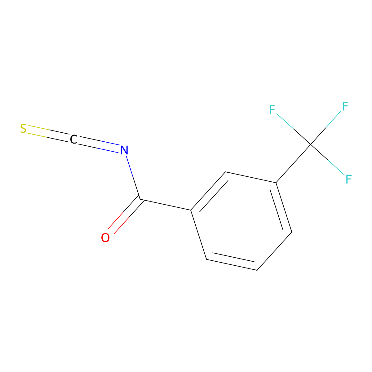 3-(Trifluoromethyl)benzoyl isothiocyanate molecular structure, CAS 100663-25-0