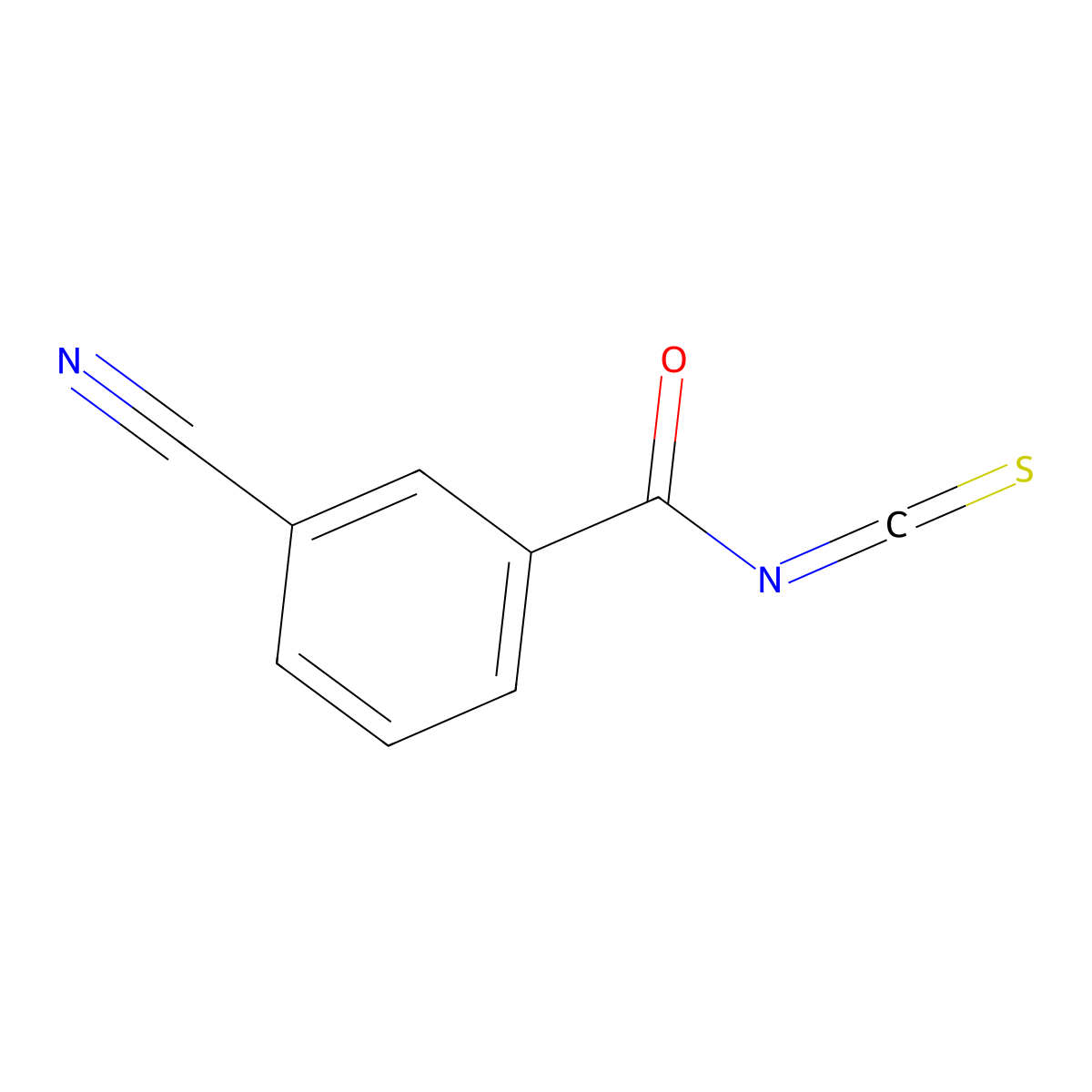 3-Cyanobenzoyl isothiocyanate molecular structure, CAS 100663-26-1