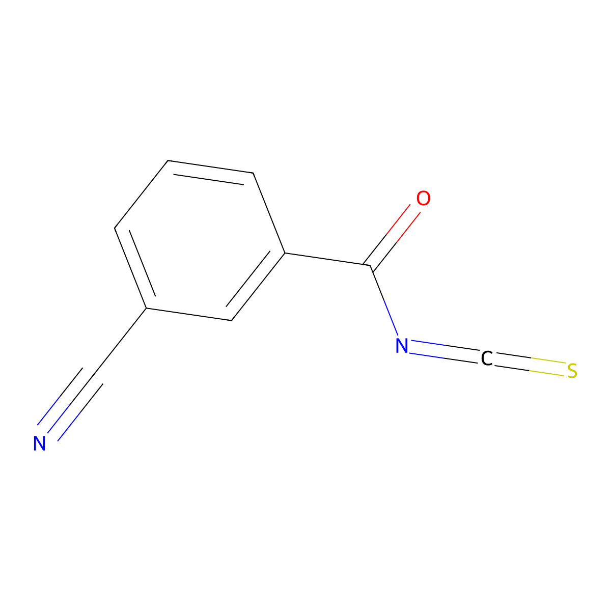 3-Cyanobenzoyl isothiocyanate molecular structure, CAS 100663-26-1