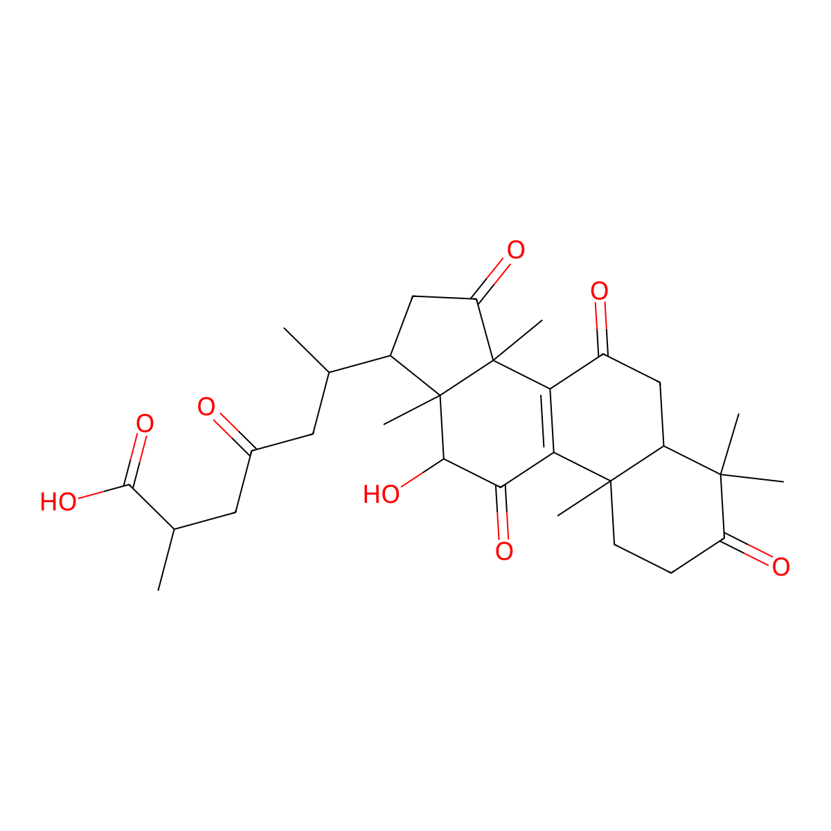 Deacetyl ganoderic acid F molecular structure, CAS 100665-44-9