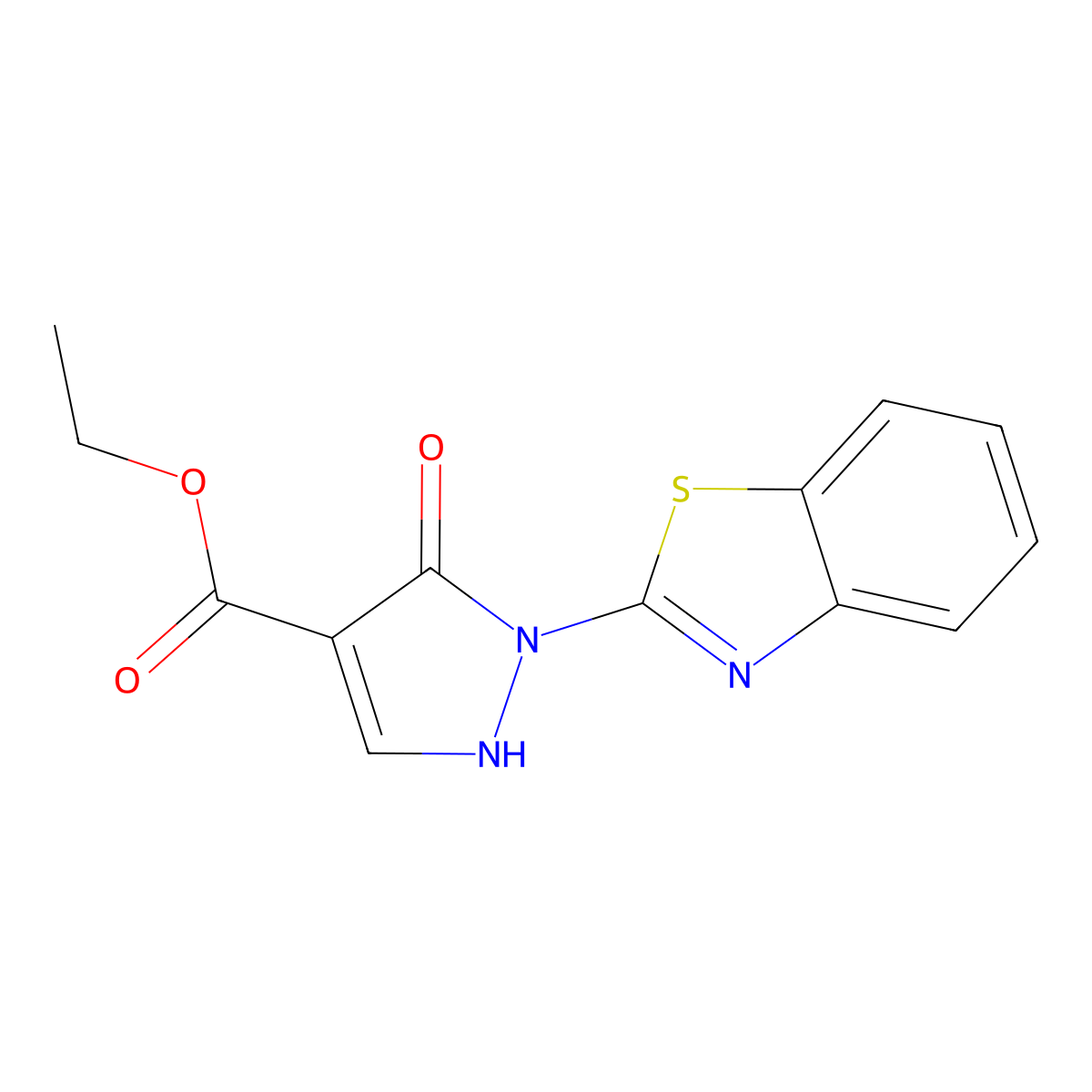 Ethyl 1-(Benzo[d]thiazol-2-yl)-5-hydroxy-1H-pyrazole-4-carboxylate molecular structure, CAS 1006661-02-4