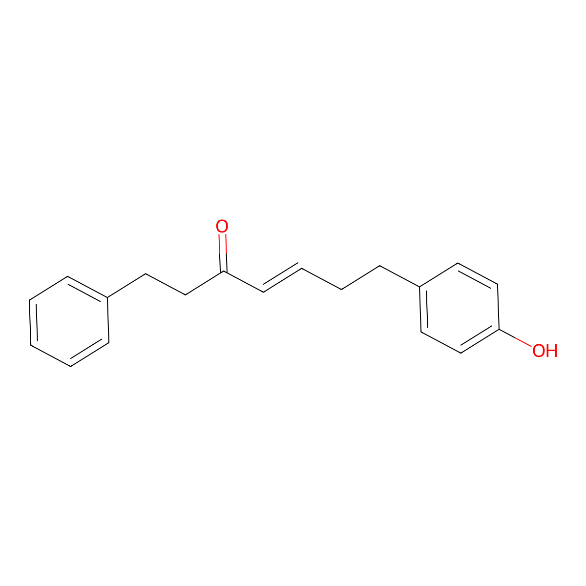 7-(4-Hydroxyphenyl)-1-phenyl-4-hepten-3-one molecular structure, CAS 100667-52-5