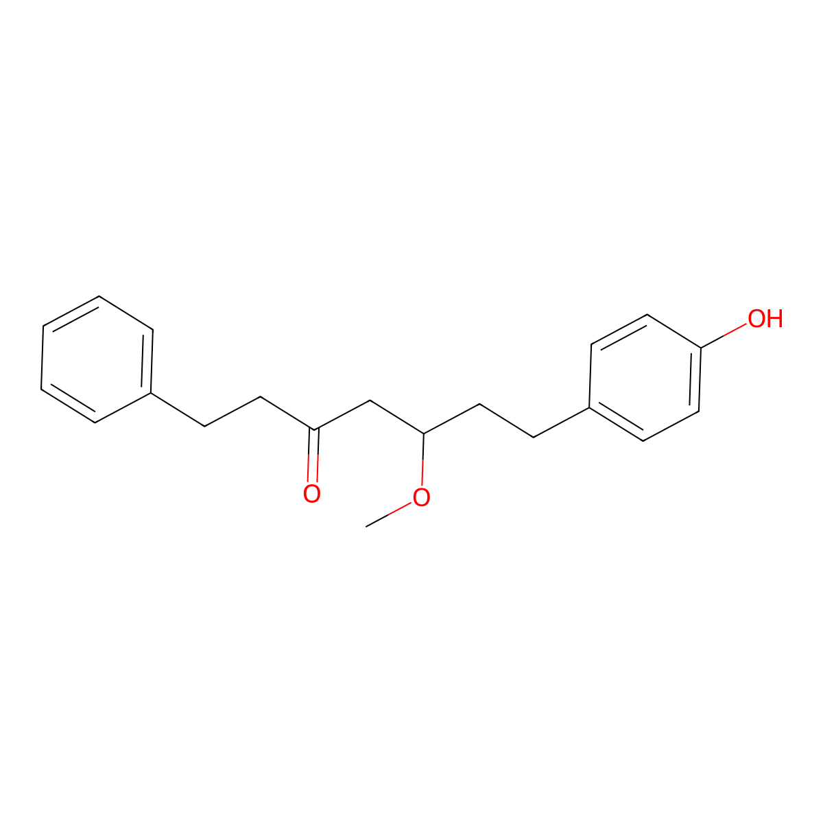 7-(4-Hydroxyphenyl)-5-methoxy-1-phenylheptan-3-one molecular structure, CAS 100667-53-6