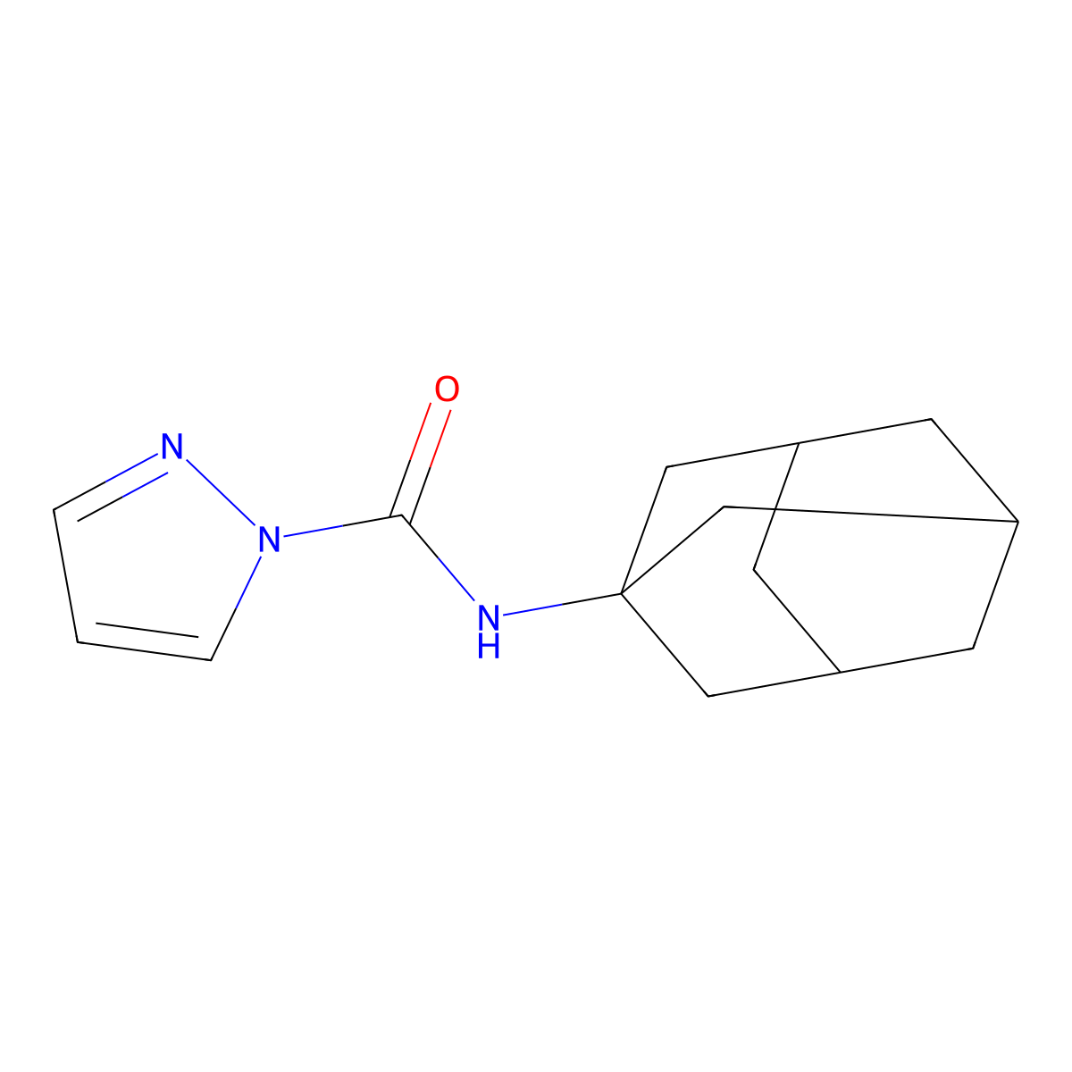 N-adamantanylpyrazolylcarboxamide molecular structure, CAS 1006670-10-5