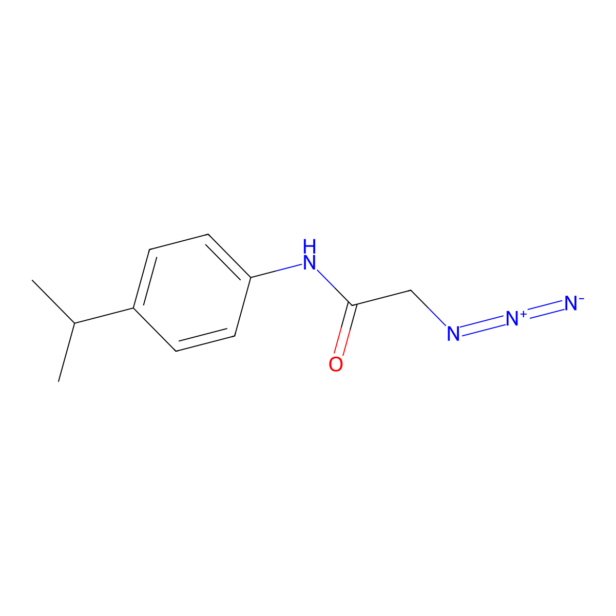 2-azido-N-(4-isopropylphenyl)acetamide molecular structure, CAS 1006679-47-5