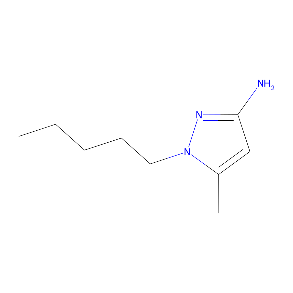 5-Methyl-1-pentyl-1H-pyrazol-3-amine molecular structure, CAS 1006680-28-9