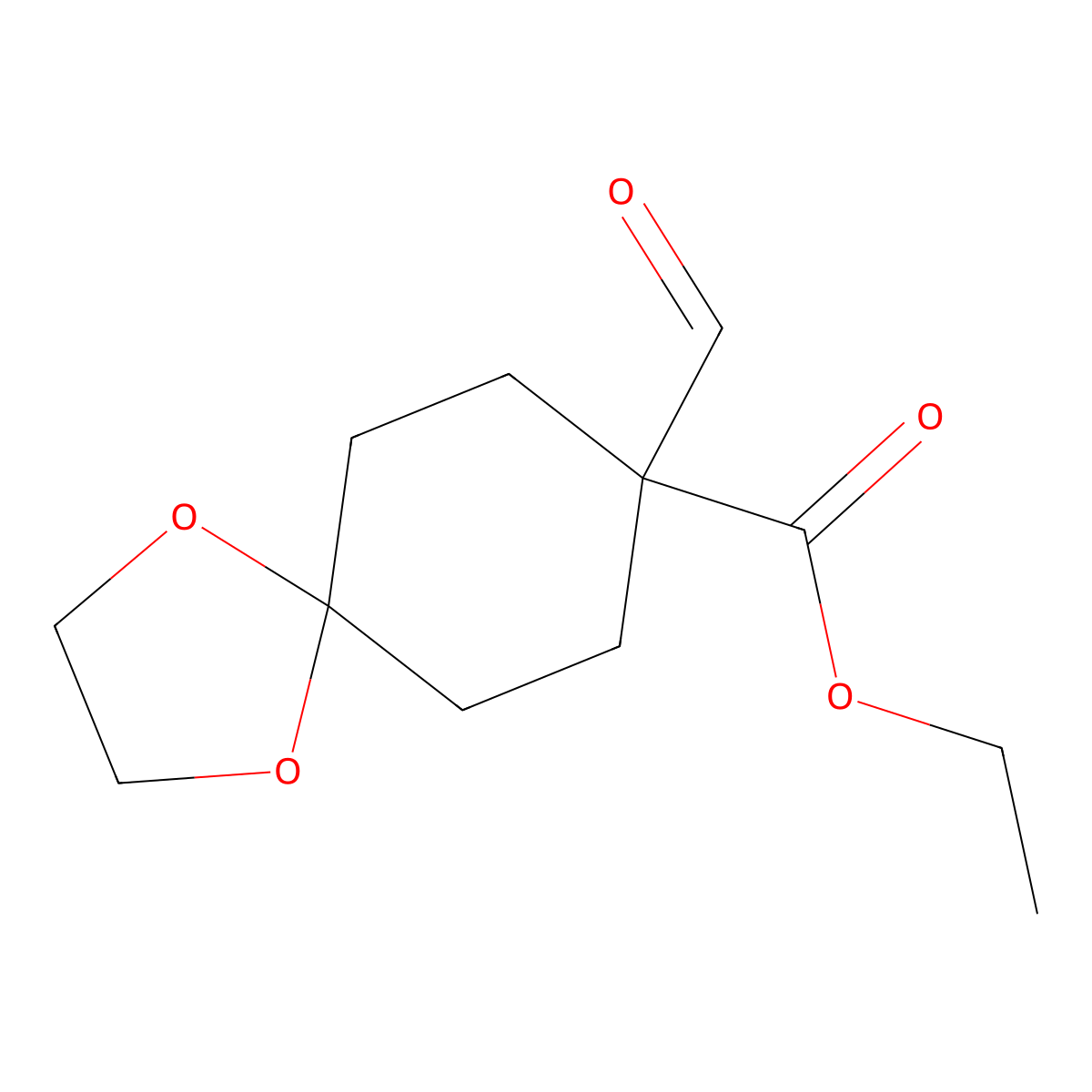Ethyl 8-formyl-1,4-dioxaspiro[4.5]decane-8-carboxylate molecular structure, CAS 1006686-08-3