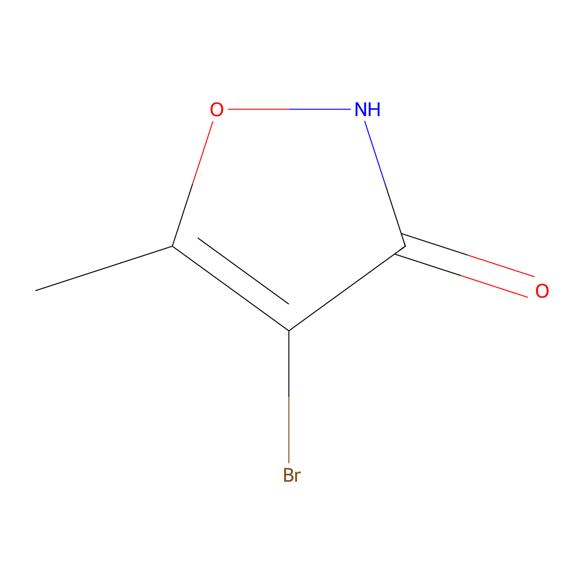 4-Bromo-5-methylisoxazol-3-ol molecular structure, CAS 10067-92-2