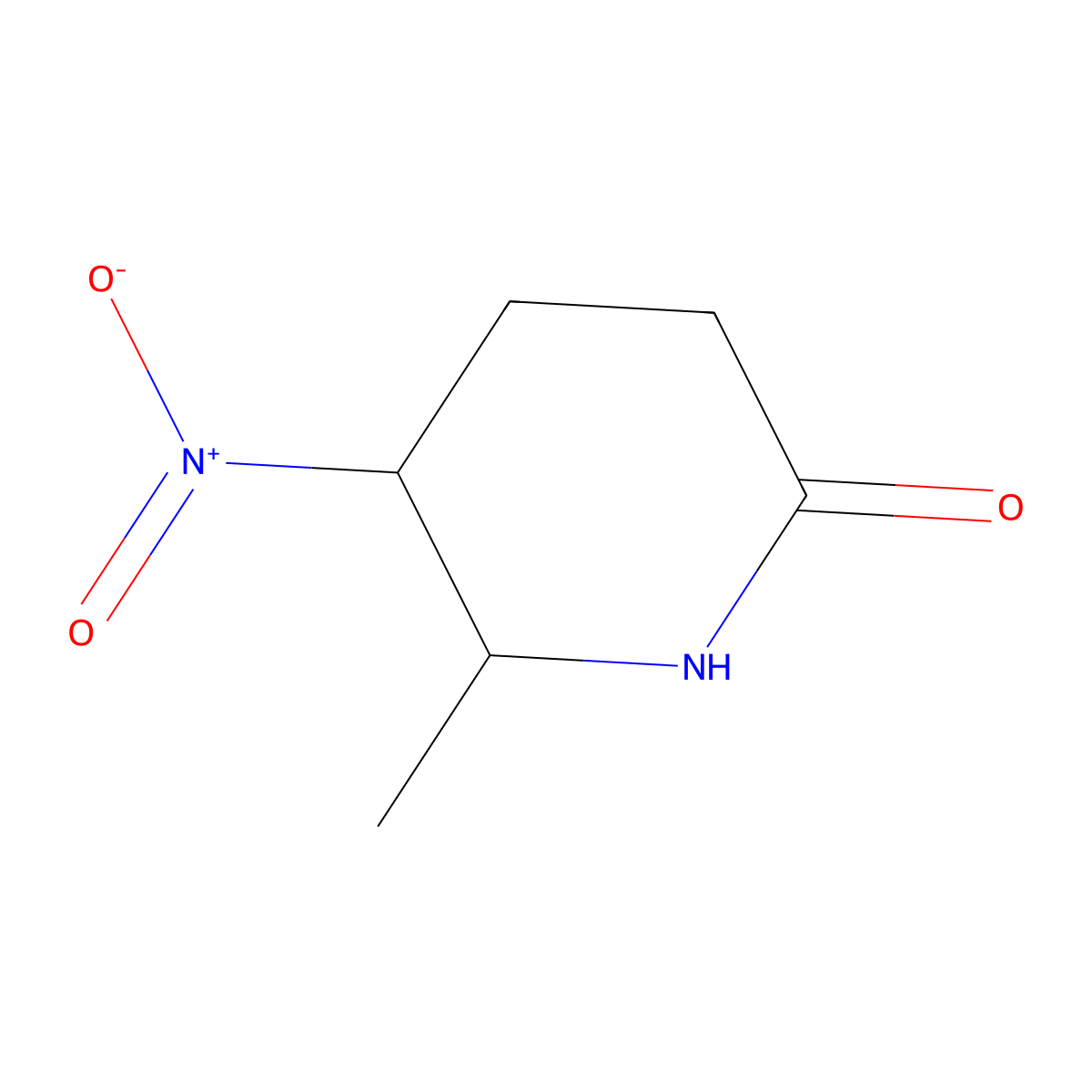 6-Methyl-5-nitropiperidin-2-one molecular structure, CAS 1006713-07-0