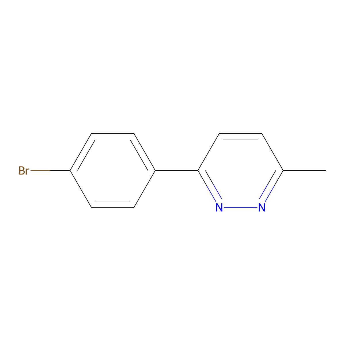 3-(4-Bromophenyl)-6-methylpyridazine molecular structure, CAS 100677-88-1
