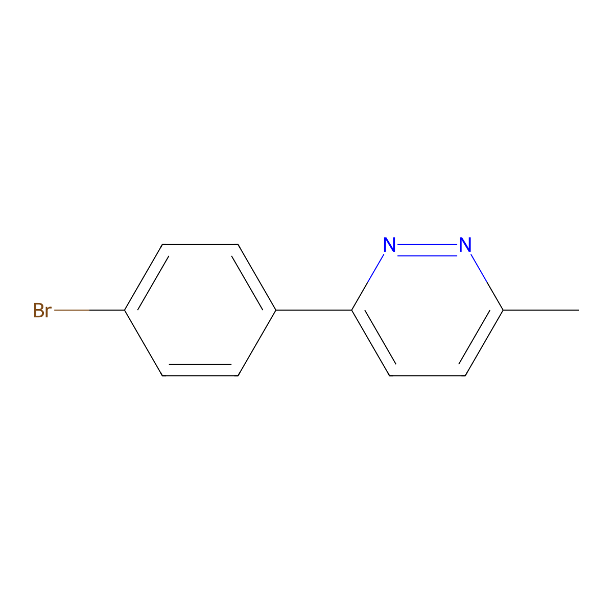 3-(4-Bromophenyl)-6-methylpyridazine molecular structure, CAS 100677-88-1