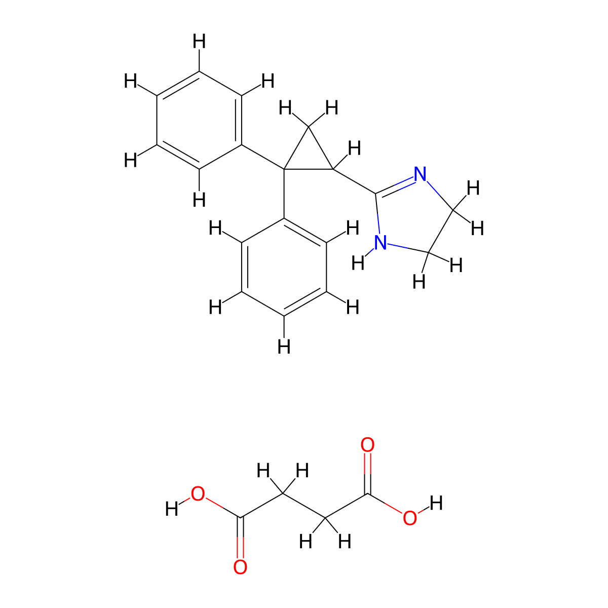Cibenzoline Succinate molecular structure, CAS 100678-32-8