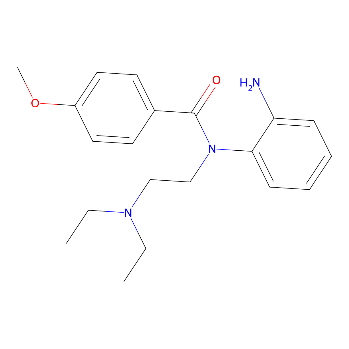 Benzanilide, 2'-amino-N-(2-(diethylamino)ethyl)-4-methoxy- molecular structure, CAS 100678-34-0