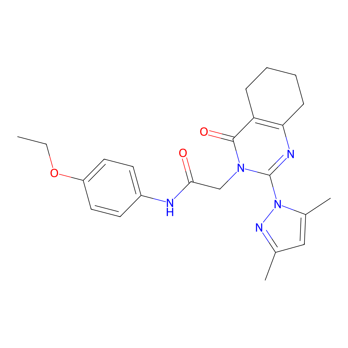 2-(2-(3,5-dimethyl-1H-pyrazol-1-yl)-4-oxo-5,6,7,8-tetrahydroquinazolin-3(4H)-yl)-N-(4-ethoxyphenyl)acetamide molecular structure, CAS 1006784-82-2