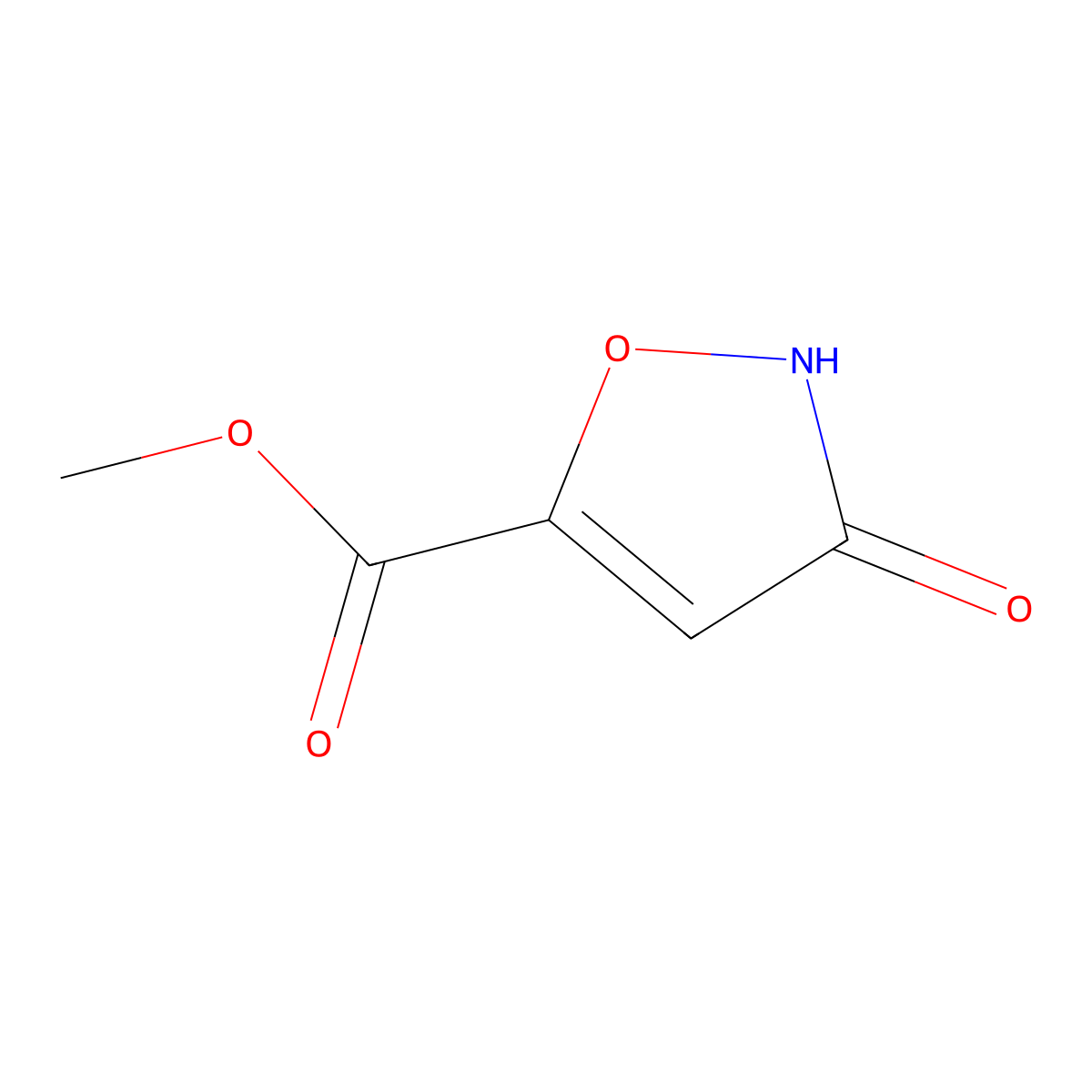 Methyl 3-hydroxyisoxazole-5-carboxylate molecular structure, CAS 10068-07-2