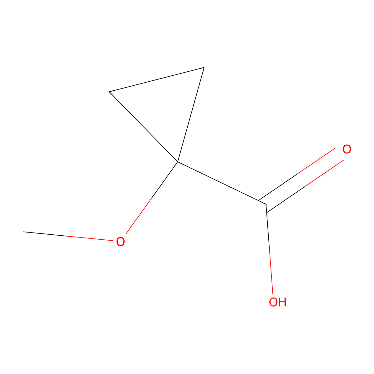 1-Methoxycyclopropane-1-carboxylic acid molecular structure, CAS 100683-08-7