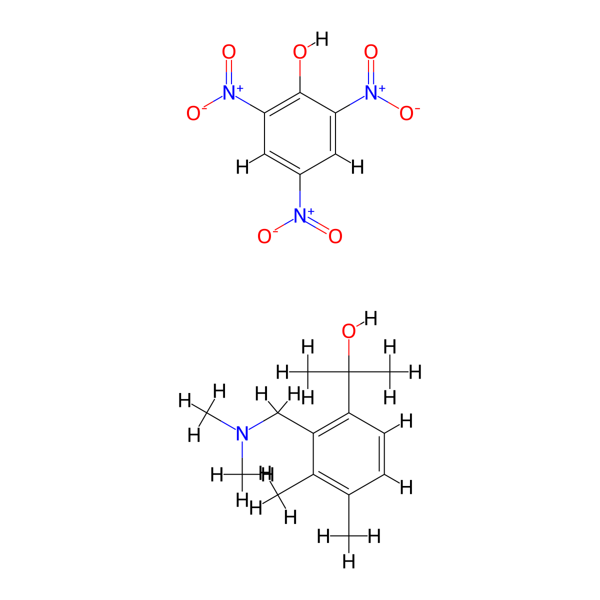 2,4,6-Trinitrophenol-2-{2-[(dimethylamino)methyl]-3,4-dimethylphenyl}propan-2-ol(1:1) molecular structure, CAS 100684-32-0