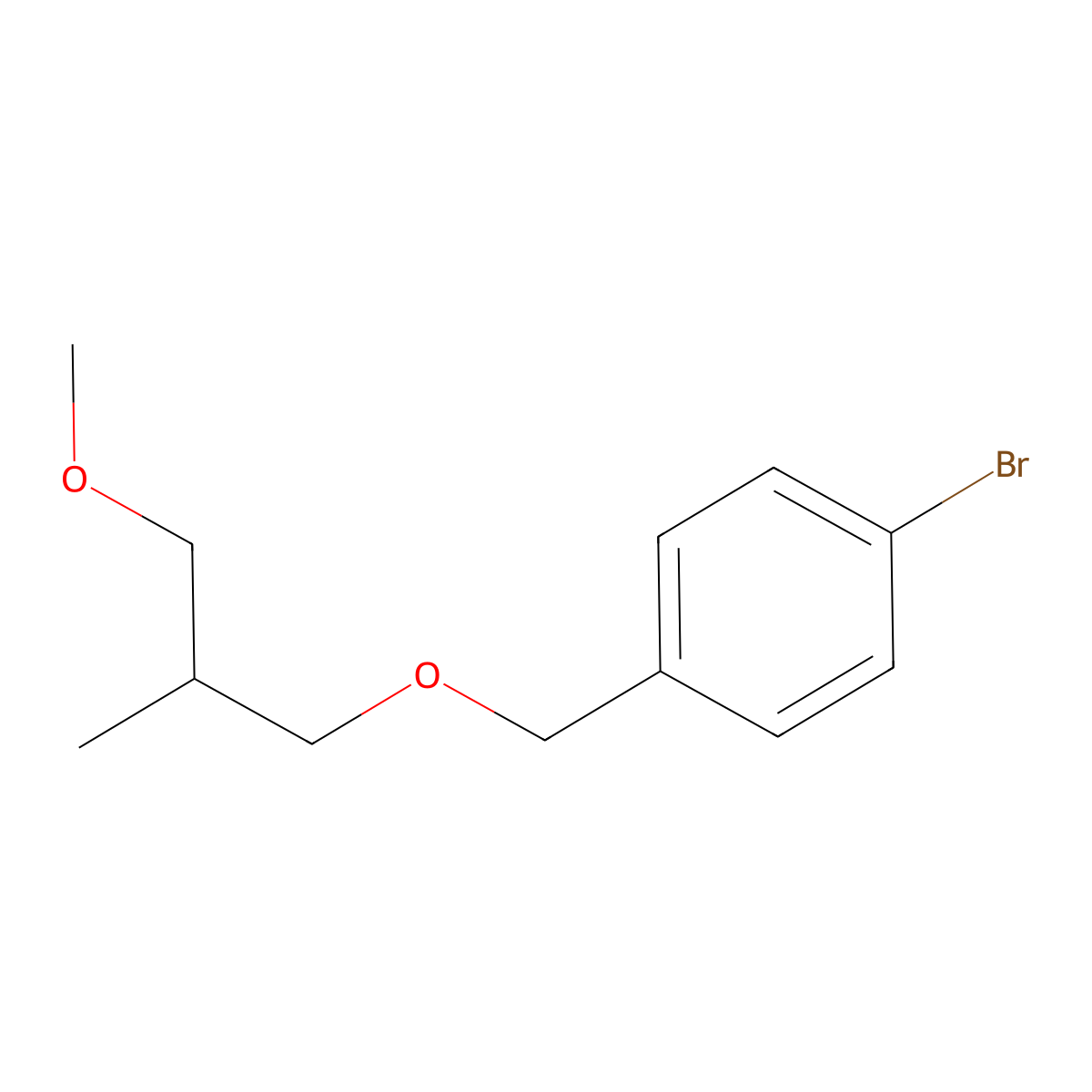 1-Bromo-4-[[(2S)-3-methoxy-2-methylpropoxy]methyl]benzene molecular structure, CAS 1006865-32-2