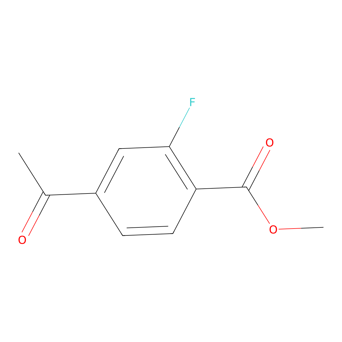 Methyl 4-acetyl-2-fluorobenzoate molecular structure, CAS 1006876-12-5