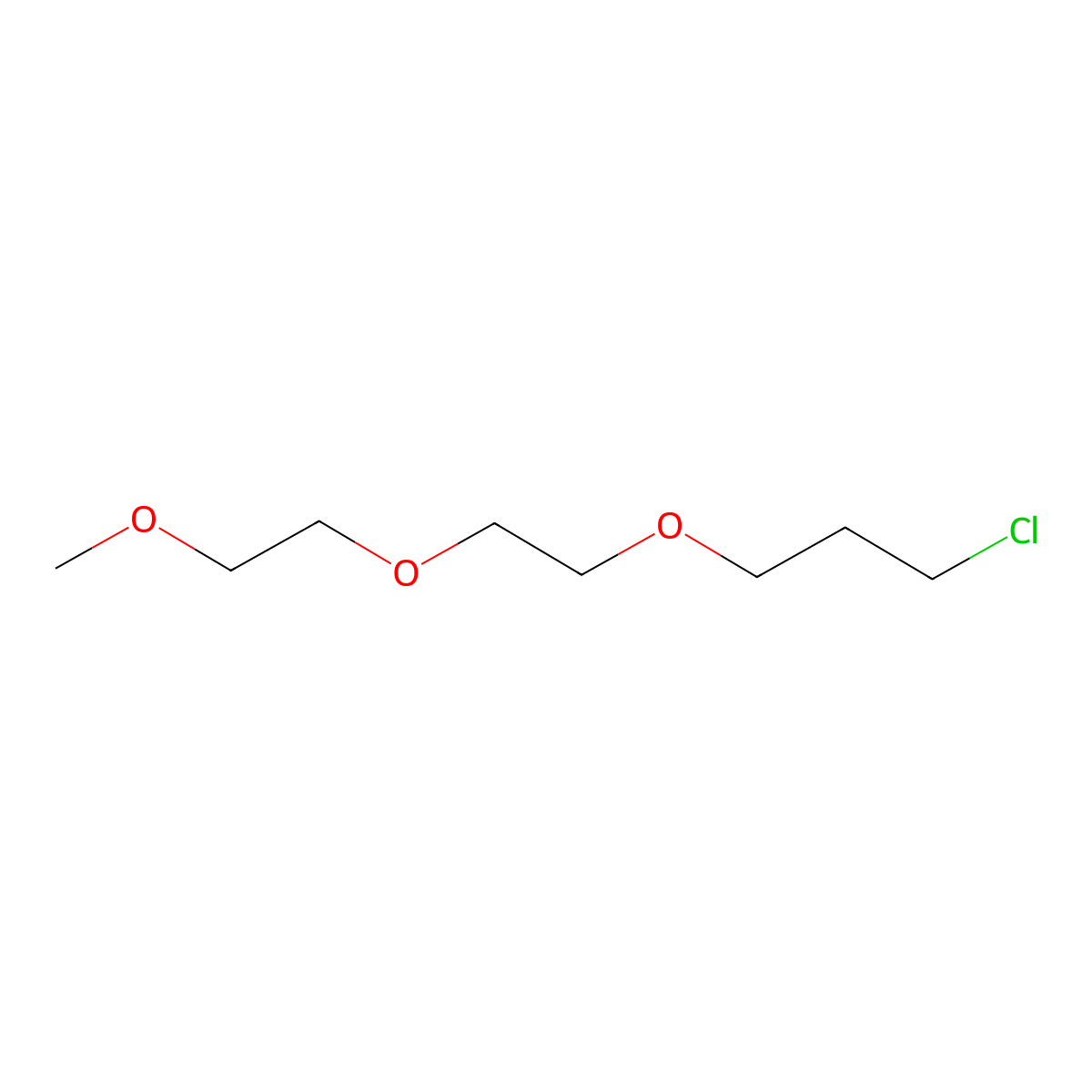1-Chloro-3-(2-(2-methoxyethoxy)ethoxy)propane molecular structure, CAS 100688-50-4